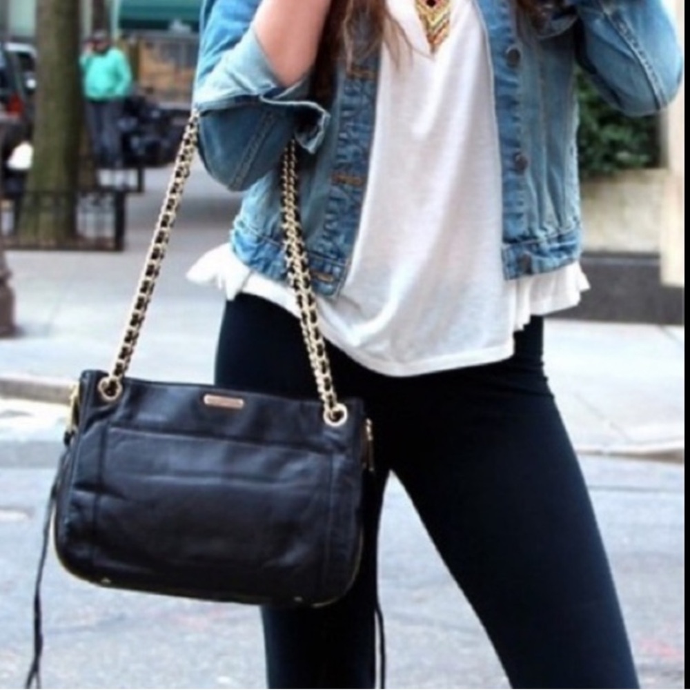 Rebecca Minkoff Black Leather Shoulder Bag